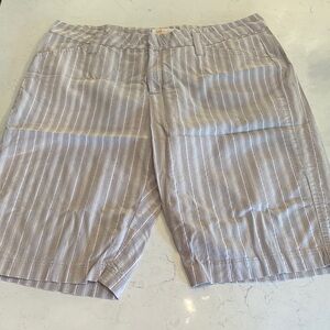 Women’s Tan Striped Shorts